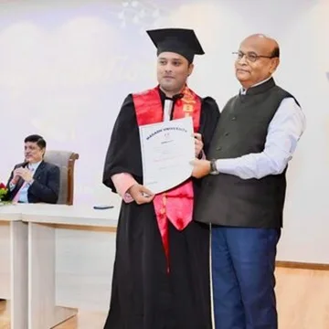Dr. Rohit Raj at convocation ceremony